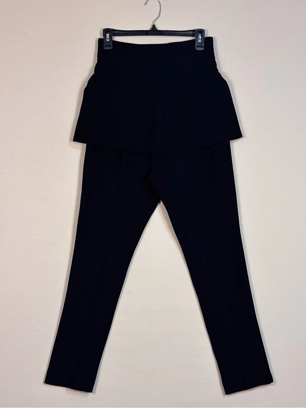 House of CB Alicia Black Peplum Overlay Tapered Pants Size Medium